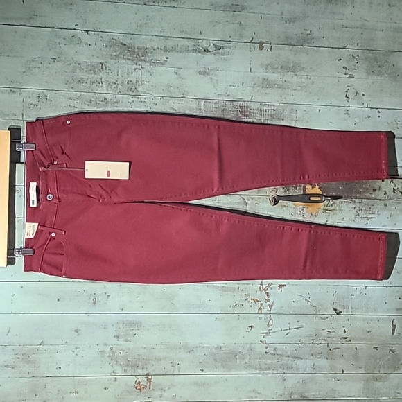 Levi's dark red jeans